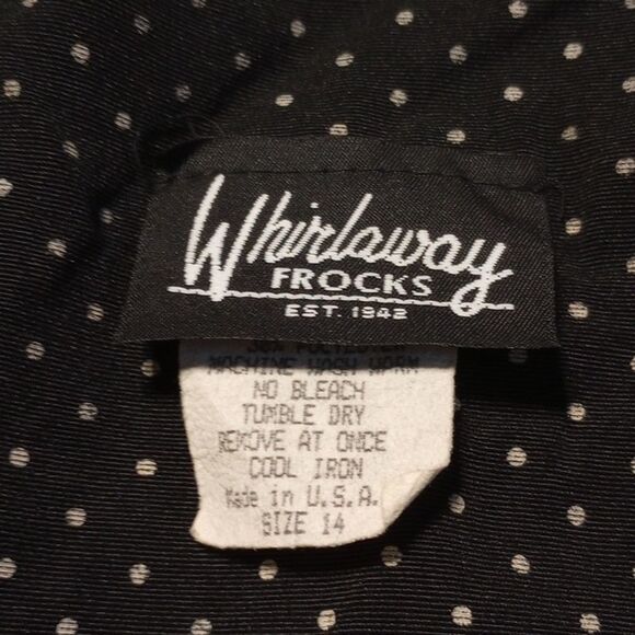 Vintage Whirlaway Frocks Black Polka Dot Button Up - Picture 6 of 11